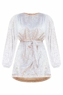 Top 10 🤩 Pink Lily Plan A Date Beige Balloon Sleeve Belted Sequin 👗 Dress FINAL SALE 🤩 -Cheap dresses Store PlanADateBeigeBalloonSleeveBeltedSequinDress 650x