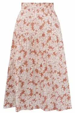 Best Pirce 👍 Pink Lily Tell Me You Need Me Brown Floral Midi 👗 Skirt FINAL SALE ⭐ -Cheap dresses Store TellMeYouNeedMeBrownFloralMidiSkirt 650x