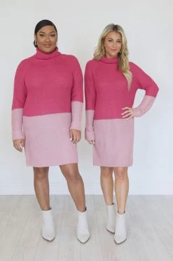 Cheapest 👏 Pink Lily Parting Ways Pink Colorblock Turtleneck Sweater 👗 Dress FINAL SALE 👍 -Cheap dresses Store a39c9fb249a742fea1d32a360ed68b6b.thumbnail.0000000000 530x530