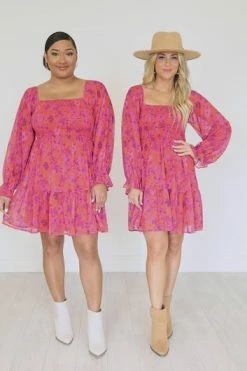 Flash Sale ❤️ Pink Lily Intrigue Me Red And Fuchsia Floral Long Sleeve 👗 Dress FINAL SALE ❤️ -Cheap dresses Store ad6d24c0f0d143668548aeaeb5b3d69d.thumbnail.0000000000 530x530