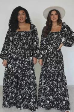 Hot Sale 🧨 Pink Lily Another Love Song Black Floral Square Neck Maxi 👗 Dress 🛒 -Cheap dresses Store c6aec6c92b784870ae3184852f5f63a8.thumbnail.0000000000 530x530