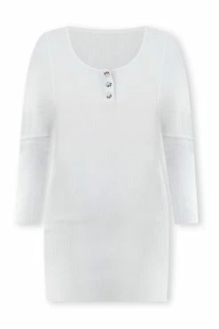 Deals 🛒 Pink Lily Stay Holding On Cream Ribbed Henley Mini 👗 Dress FINAL SALE 😍 -Cheap dresses Store cream ribbed henley mini dress 650x