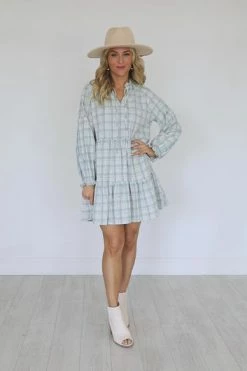 Brand new 🔔 Pink Lily Falling Back To You Sage Plaid Tiered Mini 👗 Dress ✔️ -Cheap dresses Store d569006a2d924fcab29809d805c5bc45.thumbnail.0000000000 530x530