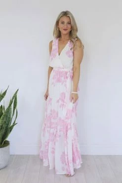 Budget 💯 Pink Lily Ocean Sunset Floral Ivory/Pink Maxi 👗 Dress FINAL SALE 🌟 -Cheap dresses Store e108039bccb745f88fe8545f80a7a590.thumbnail.0000000 530x530