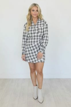Best Pirce 👍 Pink Lily Take My Hand Black/White Wrap Waist Plaid Mini 👗 Dress 🔔 -Cheap dresses Store e137d61b36344af3acbdb2dc8da732b6.thumbnail.0000000000 530x530