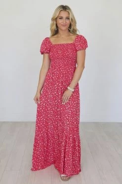 Hot Sale 🎉 Pink Lily Lovely Little Tune Red Smocked Bust Floral Maxi 👗 Dress 😀 -Cheap dresses Store f6a14b5be9fc4327ae0b5240e6dd8d39.thumbnail.0000000 530x530