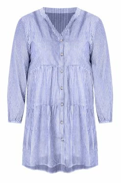 Hot Sale 🎁 Pink Lily From Now On Charcoal Striped Button Front 👗 Dress 💯 -Cheap dresses Store from now on charcoal striped button front dress 650x